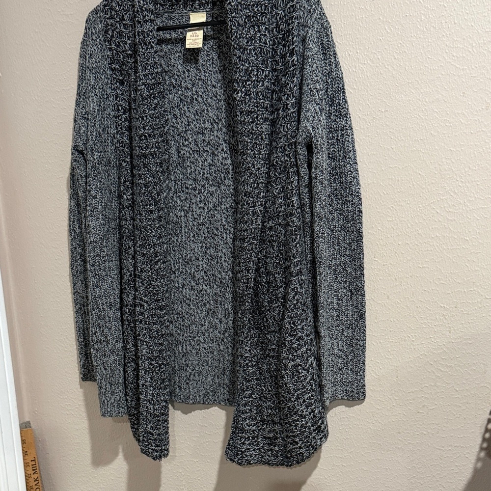 Faded Glory Women's Black Open-Front Cardigan - L